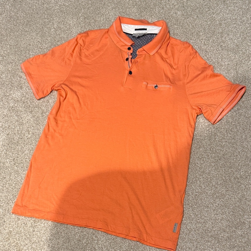 Ted Baker Vibrant Salmon Polo Shirt